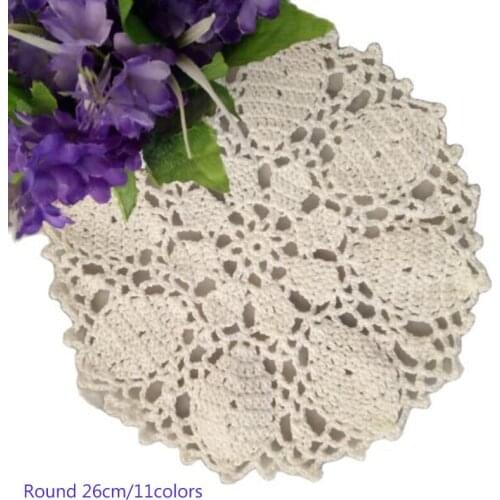 NEW DIY cotton round placemat cup coaster mug kitchen table place mat cloth lace Crochet tea coffee doily Wedding Christmas pad