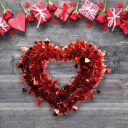 Newest Arrival Garland for Valentines Day Hanging Ornament Love Wedding Party Romantic Wall Window Decoration