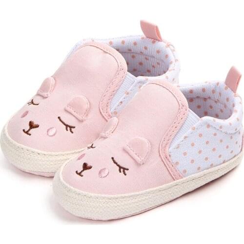 Baby Girls Shoes Cute Animal Pattern Baby Shoes Anti-slip Toddler First Walkers 0-18 Months