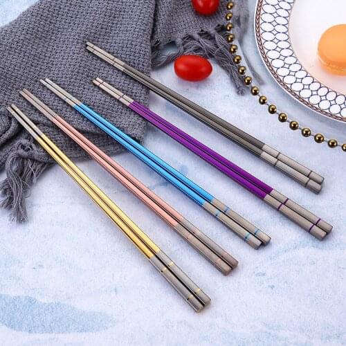 Stainless Steel Chopsticks Korean Tongs Sumpits Kitchen Tools Christmas Chopsticks Eating Tools Dinnerware Set Restaurant Ware