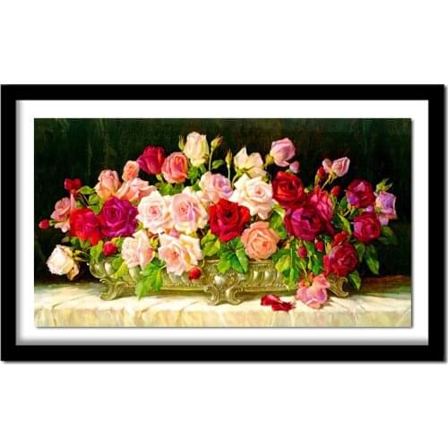 Full Square Diamond Embroidery Flowers Diamond Painting Cross Stitch Patterns Rhinestone Diamond Unfinished Home Decor