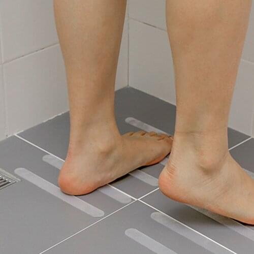 20x2cm 12pcs Anti Slip Bath Mat Grip Stickers Non Slip Shower Strips Flooring Safety Tape Mat Pad PVC Anti Slip Bathroom Mat