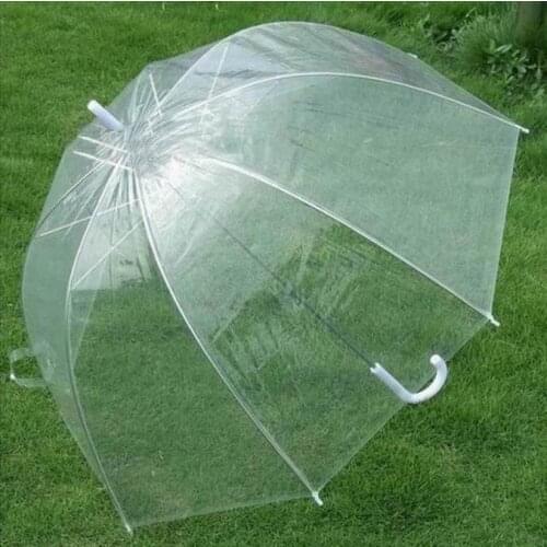 Clear Cute Bubble Deep Dome Umbrella Wind Resistance transparent Mushroom Umbrella Wedding Decoration SN250