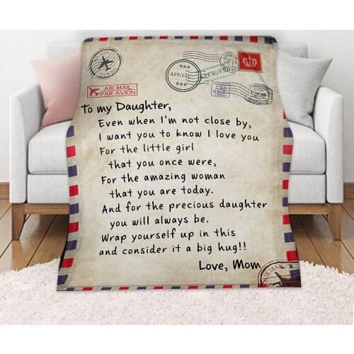 DIY Custom Envelope Blanket Warm Autumn and Winter Sofa Print Kepp Warm Blanket 3D Printing Double-sided Flannel Home Textiles