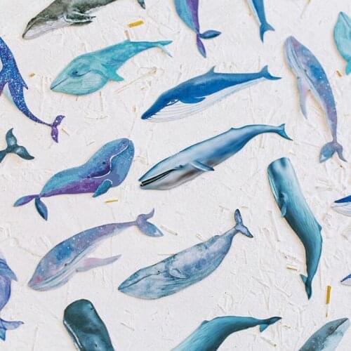 Cute Whales Heterosexual Bookmarks Kawaii Books Tag Paper Clips Students Office School Supplies Korean Stationery Message Card