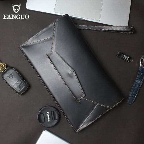 Real Leather Womens Envelope Clutch Bags Original Flower Design Handbags Large Capacity Long Wallet Hand Bag Purse Bags