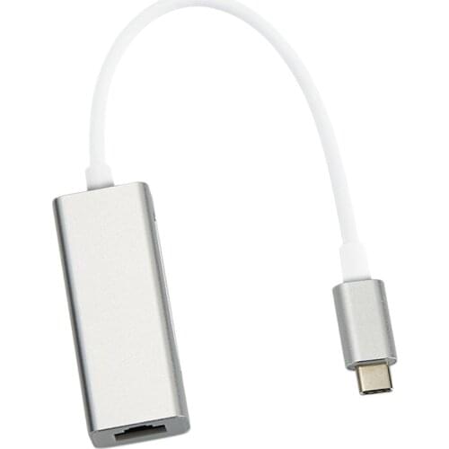 USB-C To Gigabit Ethernet Adapter USB-C Male To RJ45 Female Converter Adapter, Supports 10/100/1000 Mbps