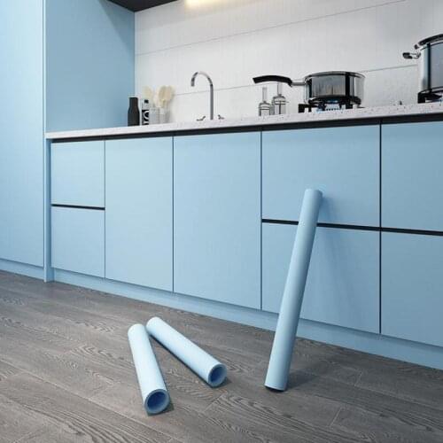 Cabinet stickers waterproof self-adhesive kitchen cabinet decorative furniture color change film solid color PVC self-adhesive