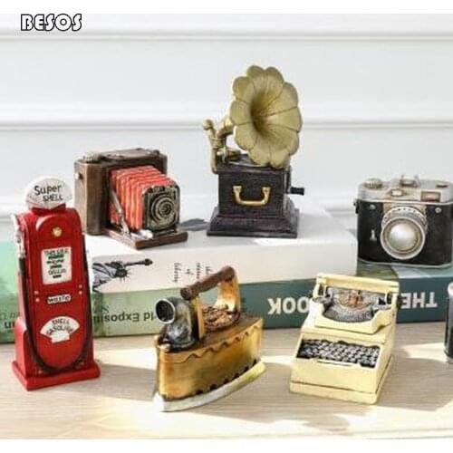 High-end Retro Creative Living Room Kitchen Decoration Still Life Piggy Bank Gramophone Shooting Background Props Piggy Bank