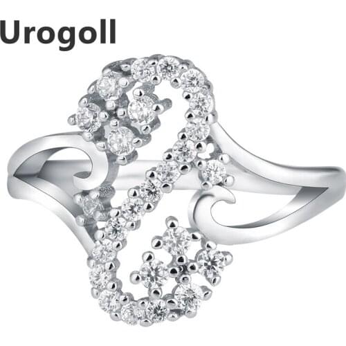 Hot Sale luxury Genuine 925 Sterling Silver AAA Zirconia Rings For Fashion Women Wedding FIne Jewelry Gifts