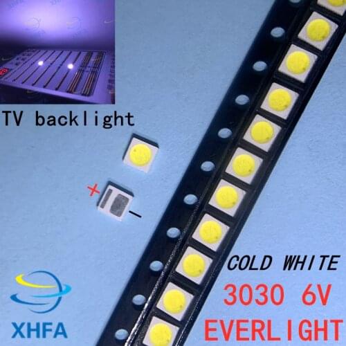 200PCS EVERLIGHT LED 3030 High Power 6v led Backlight TV Application 1-2W 3030 Cool white 125-150LM LCD Backlight for TV