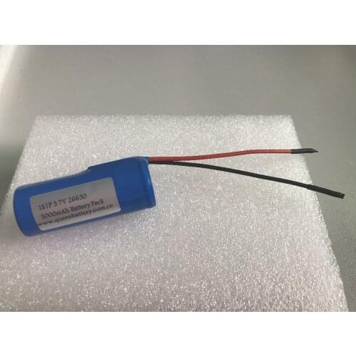 3.7V 1S1P QB QB26650 26650 INR26650 5000mAh 20A battery pack with pcb (5-10A)
