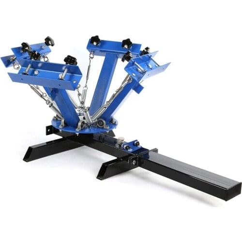 4 Color 1 Station Silk Screen Printing Press Right-angle Printer Economy