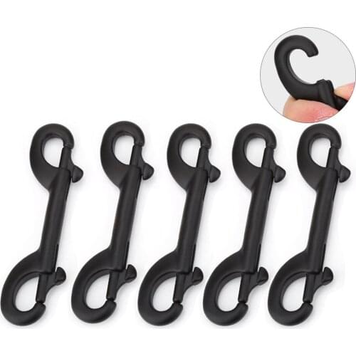 5pcs Durable 316 Stainless Steel 90mm Double Ended Clip Hook Bolt Snap Scuba Diving Buckle Diving Kayak Paddle Leash Accessories