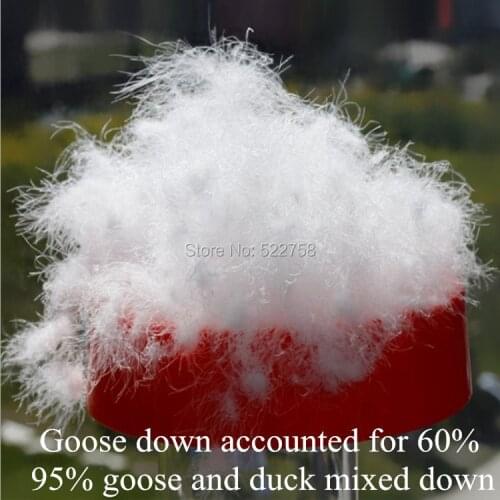 Free shipping95% white goose & duck mixed down/ goose accounted for 60% /fill power 720/comforter and jacket filler/ 0.5kg price
