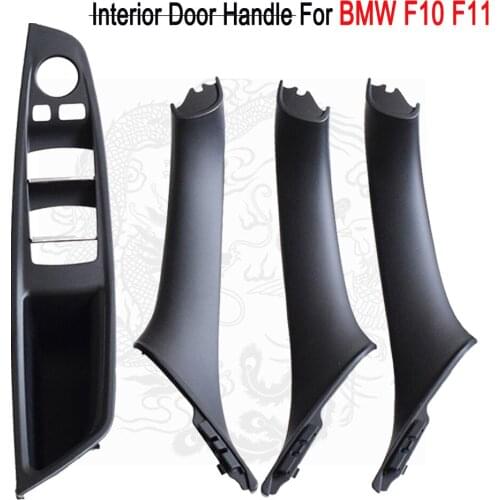 For BMW 5 series F10 F11 Beige Black Left Hand Drive LHD Car Interior Inner Door Handle Panel Pull Trim Cover