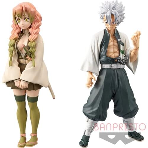 Tronzo Original BANPRESTO Anime Demon Slayer Kimetsu Shinazugawa Sanemi PVC Action Figure Model Tanjirou Figurine Toys Gifts