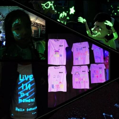 Fluorescent Body Paint Luminescent Liquid Halloween Party Club Cosplay Makeup Body Luminous Paint Glow in the Dark Painting Art