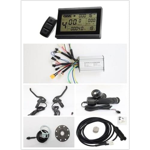 Ebike silver Controller 36V/ 500 48V/750W + LCD Display PAS Throttles brake speed kit kits for electric bicycle bike
