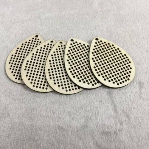 50mm Cross stitch pendant blank, drop pendant