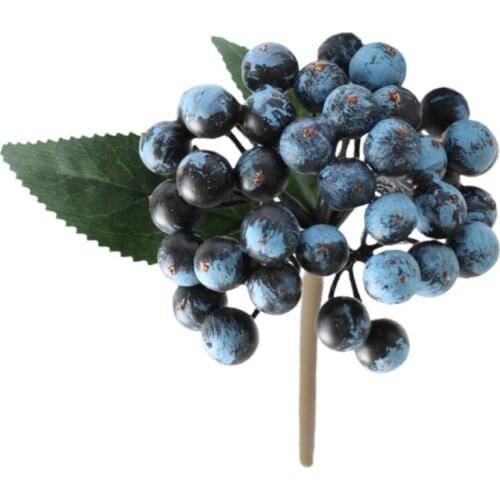 Berry Small Fruit Bunches Artificial Blueberry Simulation Party Wedding Christmas Decorations Flower Arrangement Accessories