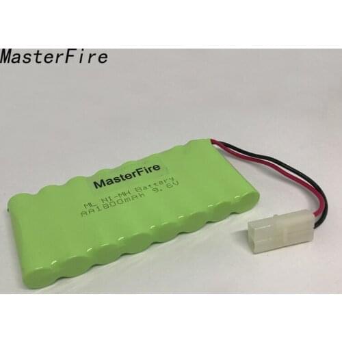 MasterFire 9PACK/LOT New Original 9.6V 1800mAh 8x AA Ni-MH RC Rechargeable Battery Pack for Helicopter Robot Car Toys with Plugs