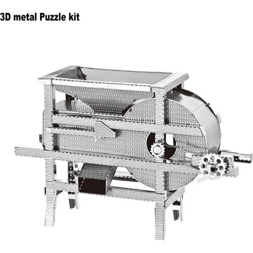 Iron Star O12201 3D Metal Jigsaw Puzzle Model Kit Thresher Assembly Model Building Kits For Adults DIY 8.5x3.2x5.7CM