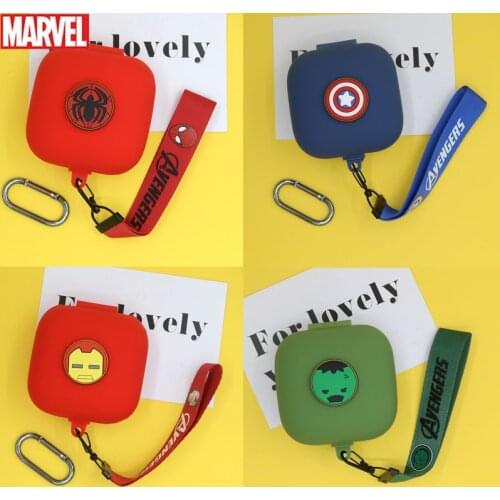 Marvel Silicone Soft Case For Apple Beats Powerbeats Pro Cover Charging Pouch TWS Wireless Headphone Charger Box With Lanyard