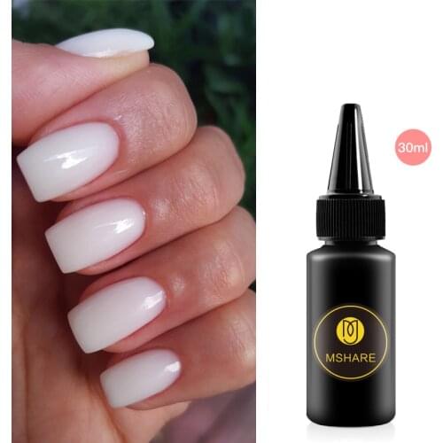 MSHARE Builder Gel Refill Nails Extension Thick Quick Building Clear Pink Nail Tips Led UV Gel Soak Off 30ml