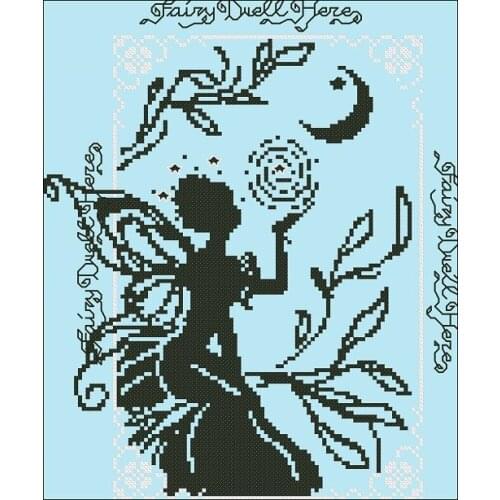 Genuine Product Egypt Long-staple Cotton Self-Made cross stitch kits Suite Silhouette Moonlight Fairy