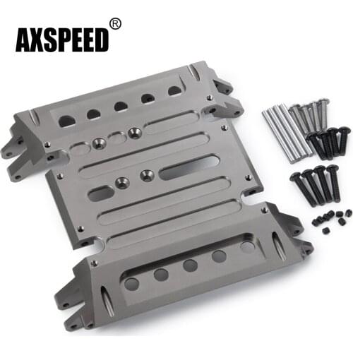 AXSPEED Center Gear Box Mount CNC Aluminum Skid Plate for Axial Wraith 90018 1:10 RC Crawler Car