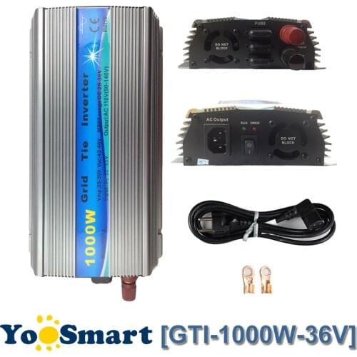 PowMr 1000W MPPT Pure Sine Wave Inverter 36VDC(20-45VDC) Input 110VAC or 220VAC Output 50Hz/60Hz On Grid Tie Inverter