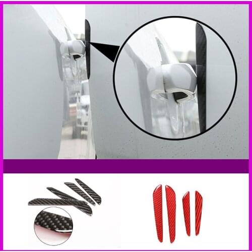 Car Door Anti-Collision Stickers Real Carbon Fiber (Soft) Bendable 4-Piece Set Rearview Mirror Anti-Collision Stickers 4 set