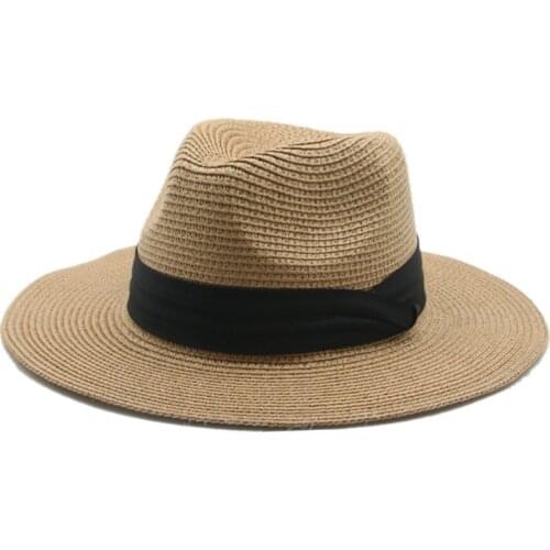 Summer hats straw solid belt band red blue yellow women hats spring summer sun protection beach casual formal wedding sun hats