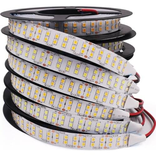 DC12V 24V LED Strip 240LEDs/m Flexible LED Light Warm White/Natural White IP21 IP67 Waterproof 2835 LED Strip 5m/lot