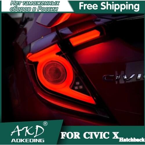 Tail Lamp For Car honda Civic Hatchback 2016-2020 Tail Lights Led Fog Lights DRL Day Running Light Tuning Car Accessories