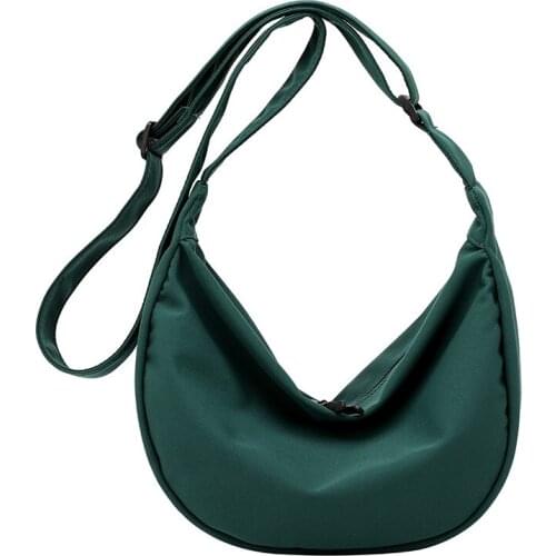 Women Oxford bag 2020 new Hobos Solid Zipper Soft Fashion Shoulder Bags high-capacity purse phone bag