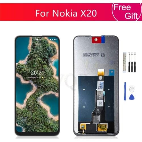 For Nokia X20 LCD Display Touch Screen Digitizer Assembly TA-1341 TA-1344 Lcd Screen Replacement Repair parts 6.67" With Tool