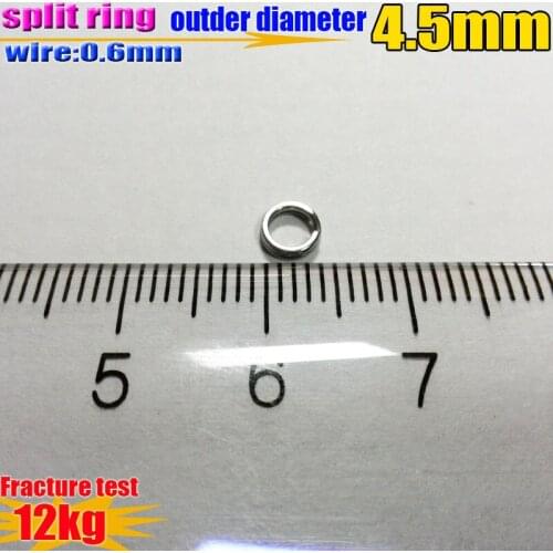 2019Fishing lures Split Rings wire 0.6mm*outside diameter 4.5mm Quantity 30pcs/lot per pack material 304 stainless steel