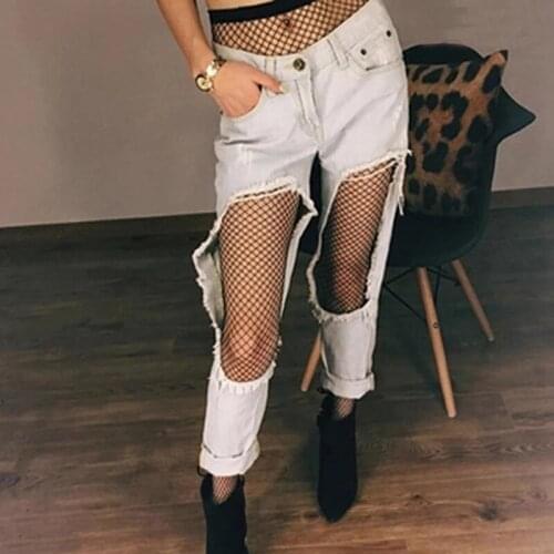 2021 Hollow Out Black Sexy Pantyhose Female Big Mesh Women Egirls Tights Stocking Slim Fishnet Stockings Nightclub Party Hosiery