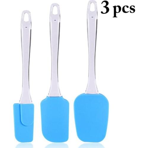 3 Pcs/Set Silicone Spatula Brushes Sets Cream Butter Cake Mixing Batter Scraper Detachable Spatula Kitchenware Kits Accessories