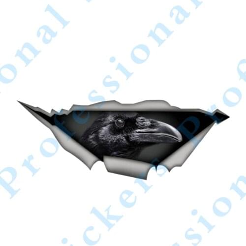 3D Animal 13 x 8.8Atlantic Puffin Sticker Torn Metal Vinyl Decal Lovely Car Stickers Motorcycle Trunk Animal 3D Car Styling