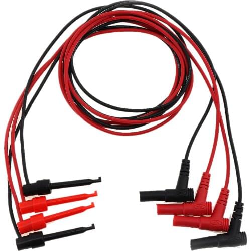 4pcs/lot Safety Banana Plug Toggle Hook Clip Test Leads Probe Cable Wire for Digital Multimeter Multi Meter Tester Equipment