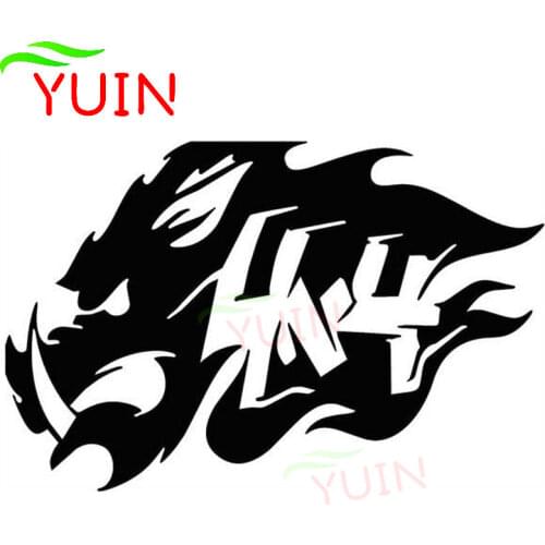4x4 Boar Totem Fangs Hog Hunting Car Sticker Cartoon PVC Decoration Accessories High-quality Waterproof Cover Scratch Decal