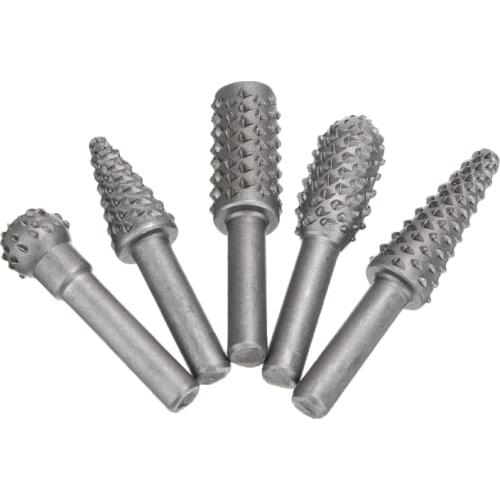 5pcs/set 6mm HSS Rasp Rotating Drill Bits Step Cone Drill Bit Hole Cutter Files Burrs For Electric Power Tools Drill Bits Kit