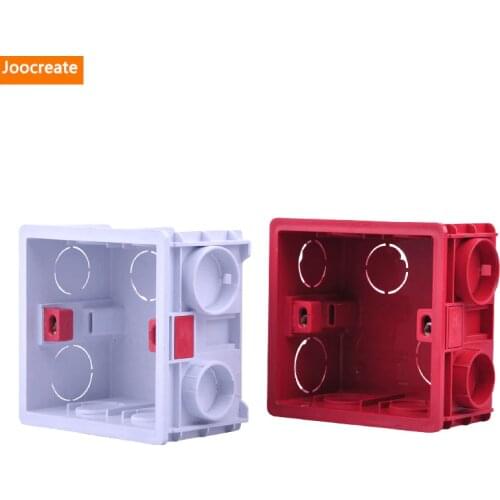 86*86mm Cassette Mounting Box for Wall Switch Socket Back Dark Project Caja Misteriosa