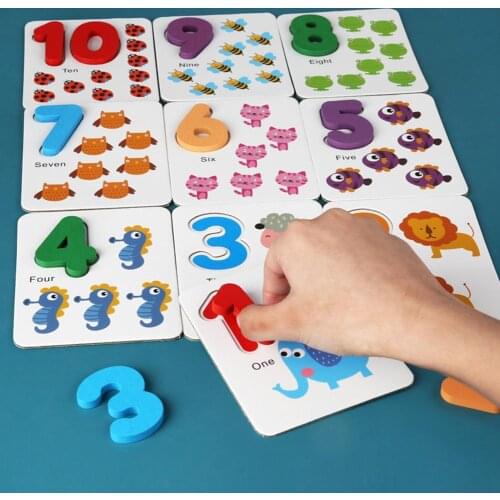 Wooden Spelling Words Numbers Two in One Kids Alphanumeric Cognitive Toys Kids Educational Toys for Children Gifts