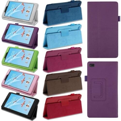 Litchi PU Case Cover For Lenovo Tab4 Tab 4 7 Essential TB-7304 TB-7304F TB-7304I TB-7304X 7" tablet Smart Cover +Screen Film+Pen