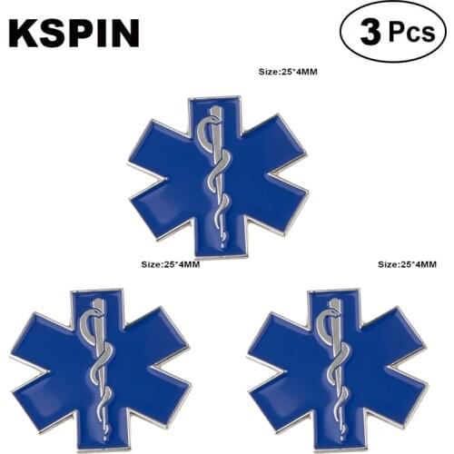 Star of Life Lapel Pin Brooches Pins Flag badge Brooch Badges