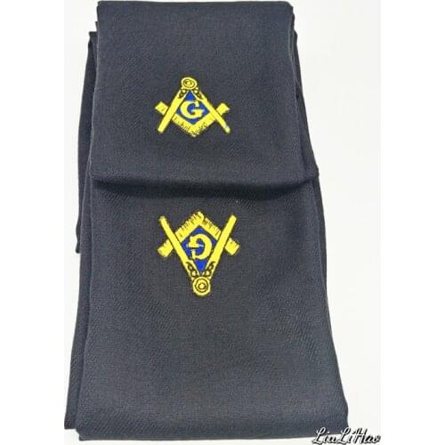 Freemason embroidery logo scarf shawl designer winter men and women scarf solid color warm cashmere scarf shawl